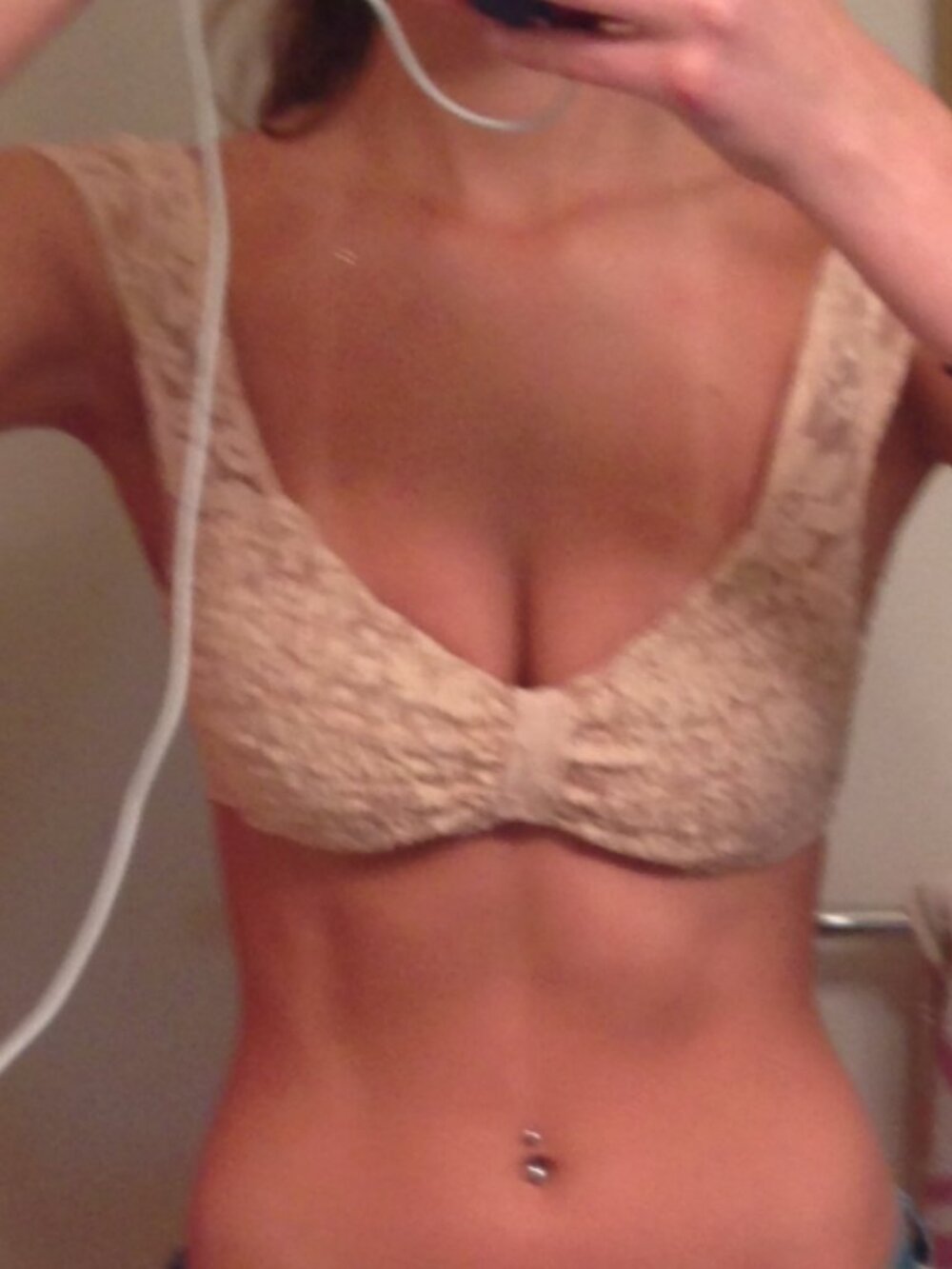 Pins and Needles Nude Lace Bralette